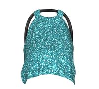 Copertura morbida per seggiolino auto per bambini, colore turchese con glitter, per bambini e bambine