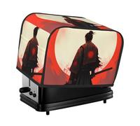 Copertura motivazionale per tostapane samurai, 2 fette, tostapane giapponese Warrior Cozy con tasca, antimacchia e antipolvere, protezione per piccoli elettrodomestici da cucina