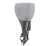 Copertura motore fuoribordo 600D Heavy Duty impermeabile cofano rimorchio universale per Mercury Yamaha Suzuki Evinrude grigio