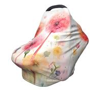 Copertura multiuso per allattamento, motivo: fiori di tarassaco, stampa artistica per bambini, morbida e traspirante, essenziale per l'allattamento al seno per la mamma