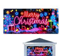 Copertura Natalizia Per Porta Del Garage | Grande Decorazione Esterna Decorativa Con LED Per Eventi Festivi | Copertura Invernale Porta Portico Con Stendardo - Per Decorare Casa Feste Natalizie Giardi