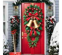 Copertura natalizia per porte Tenda Striscione per porta d'ingresso Sfondo Striscione da appendere Poster Segnaletica Decorazioni natalizie e di Capodanno 35,43 pollici x 78.74 pollici