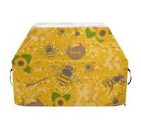 Copertura Oxford per barbecue, copertura per barbecue Weber, Brinkmann, Char Broil, impermeabile, antivento, antistrappo, a nido d'ape, barattolo di e girasole (165 x 63,5 x 114 cm)