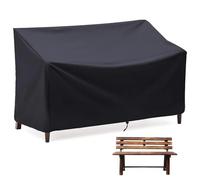 Copertura Panca Contenitore, Copri Panca 2 Posti, Copertura Divano Giardino, con Aperture di Ventilazione, per Mobili da Giardino, Balcone, Terrazza, 134×66×89 cm