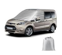 Copertura Parabrezza Auto Compatibile con Ford Transit Connect 2012-2021, Argento aggiornamento Parasole per Finestrino Anteriore, 100% Oscuramento, Finestrino Anteriore Resistente Alle Intemperie