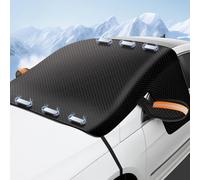 Copertura Parabrezza Auto per Hyundai Santa Fe 2016-2019 2020 2021 2022 2023 2024 2025 2026, Protezione Magnetica Pieghevole Auto Anti Neve UV Protezione Esterno Accessori,B-Orange