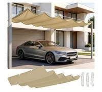 Copertura Parasole 400x500cm per Cortile e Posto Auto Kaki | Ideale per aree relax e veicoli, resistente e veloce da montare.