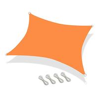 Copertura parasole con protezione UV, 4,5 x 4,5 m, colore arancione, per esterni, giardino, patio, feste ed eventi, protezione dagli agenti atmosferici, materiale PES Oxford