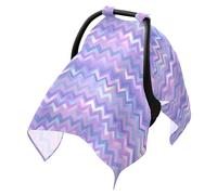 Copertura parasole per passeggino, accessorio da viaggio, motivo a zig-zag, colore: viola