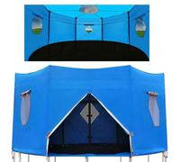 Copertura parasole per trampolino 2 in 1 per trampolini rotondi a 6 poli, protezione UV e parapioggia, per trampolini da 1,8 m a 4,2 m