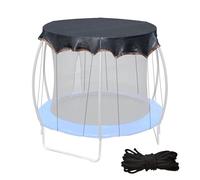 Copertura parasole per trampolino, copertura per parasole, copertura per tettoia, design resistente alle intemperie, rete con cordoncino e protezione UV per accessori sportivi all'aria aperta in