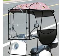 Copertura Parasole Universale per Moto, Ombrello Integrale per Scooter, Visiera Parasole e Parabrezza per Moto con Tenda Trasparente - Ideale per Moto Elettriche e Scooter per la Mobilità(A)