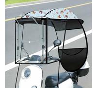 Copertura Parasole Universale per Moto, Ombrello Integrale per Scooter, Visiera Parasole e Parabrezza per Moto con Tenda Trasparente - Ideale per Moto Elettriche e Scooter per la Mobilità(F)
