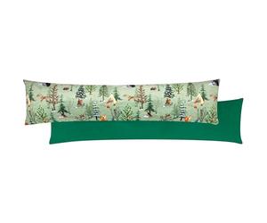 Copertura paraspifferi in velluto Furn Lodge Wood Forest - Verde quercia - 20x92 cm