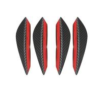 Copertura paraurti anteriore 4/6pcs Universale Paraurti Anteriore Decorazione Del Labbro Diffusore Splitter Pinne Spoiler Corpo Canards Valenza Mento(4PCS Carbon Fiber)