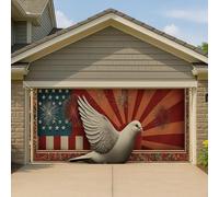 Copertura patriottica della colomba della pace per garage, grande decorazione a striscione, stile americano, decorazione di sfondo per il giorno dell'indipendenza e l'estate, 390 x 180 cm