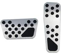 copertura pedali 2x Pedali per auto per Chrysler 300 300C 2009~2016 Accessori Freno in acciaio inossidabile Copripedali antiscivolo copertura Freno Pedale(Silver)