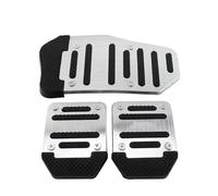 Copertura Pedali 3 Pezzi Universali Corsa Manuale Antiscivolo Copripedale In Alluminio Cambio Automatico Freno Acceleratore Accessori Interni Auto(D'argento)