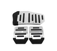 Copertura Pedali 3 Pezzi Universali Corsa Manuale Antiscivolo Copripedale In Alluminio Cambio Automatico Freno Acceleratore Accessori Interni Auto(D'argento)