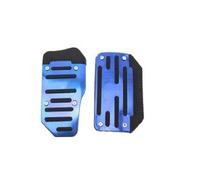 Copertura Pedali Copripedali universali per auto alluminio cuscinetti pedali cambio automatico freno carburante rosso argento antiscivolo strumenti(Automatic blue)