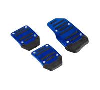 Copertura Pedali Kit copripedali per auto cambio manuale in alluminio resistente usura serie manuale pedale freno automatico antiscivolo(Blu)