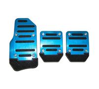 Copertura Pedali Kit Di 3 Copripedali Antiscivolo Universali In Alluminio Per Cambio Manuale Poggiapiedi Pedale Acceleratore Accessori Per Auto(Blu)