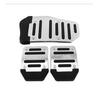 Copertura Pedali Nuovo Set 3 Copri Pedali Universali Antiscivolo Alluminio Per Cambio Manuale Accessori Per Auto Colore Rosso/blu/argento(Silver Set)