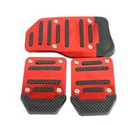 Copertura Pedali Nuovo Set 3 Copri Pedali Universali Antiscivolo Alluminio Per Cambio Manuale Accessori Per Auto Colore Rosso/blu/argento(Red Set)