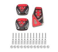 Copertura Pedali Pedali Da Corsa Universali Per Auto Pedali Freno Automatici Manuali Universali Kit Di Cuscinetti Per Pedali Strumenti Antiscivolo(Manual Red Set)