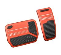 Copertura Pedali Per Modello 3 Per Modello Y Per Tesla Set Copri Pedali Lega Silicone Antiscivolo Per Pedali Freno Acceleratore(Red-black)