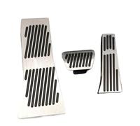 copertura pedali Piastra di copertura del pedale del freno a gas per BMW per X5 per X6 E53 E70 E71 E72 F15 F16 G05 1999-2019 copertura Freno Pedale(No Drill AT Silver)