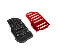 Copertura Pedali Set di 2 copri pedali universali antiscivolo in alluminio per cambio automatico dell'auto per freno e acceleratore(Red)