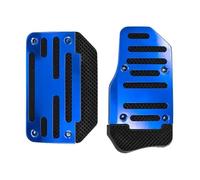 copertura pedali Set di pedali dell'acceleratore per auto con cambio automatico, copripedali antiscivolo, kit freno, carburante, universale, alluminio copertura Freno Pedale(Blue)