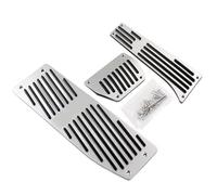 copertura pedali Set di pedali poggiapiedi in alluminio adatti per BMW E30 E36 E46 E87 E90 E91 E92 E93 per M3 M Tech AT MT colore argento nero copertura Freno Pedale(Silver 3piece AT)