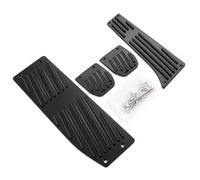 copertura pedali Set di pedali poggiapiedi in alluminio adatti per BMW E30 E36 E46 E87 E90 E91 E92 E93 per M3 M Tech AT MT colore argento nero copertura Freno Pedale(Black 4piece MT)