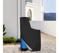 Copertura per addolcitore d'acqua, impermeabile, in tessuto Oxford, per tutte le condizioni atmosferiche, con cerniera e prese d'aria, colore nero (140 x 76 x 41 cm)