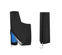 Copertura per addolcitore d'acqua per esterni, resistente, rivestita in argento 210D, impermeabile, con coulisse e cerniera, per esterni (162,5 x 102 x 41 cm)