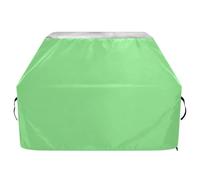Copertura per affumicatore in tinta unita verde pallido, resistente allo sbiadimento e ai raggi UV, 165 cm, impermeabile, resistente, con parte superiore piatta, con coulisse regolabile per polvere e