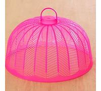 Copertura per alimenti a rete, copertura per alimenti da esterni, copertura per alimenti in rete, riutilizzabile, per picnic all'aperto, a prova di insetti (rosa rosso)