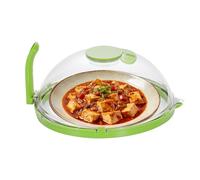 Copertura per Alimenti per Microonde - a Cupola Trasparente da 10,43x5,12 pollici, per Piastra con Ventilazione del Vapore, Antispruzzo Riutilizzabile per Avanzi di Ri