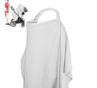 Copertura per allattamento al seno - copertura infermieristica con cerchio | Muslin Nursing Grembiule | Baldacchino per seduta in cotone traspirante | Scudo per la privacy leggero per alimentazione