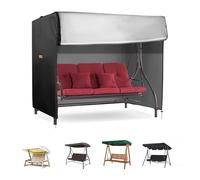 Copertura per altalenas da esterno per altalenas da patio/mobili da esternos per veranda 600D Heavy Duty copertura per tettoia altalena solo coperturas,Nero,220×125×170cm
