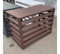 Copertura Per Aria Condizionata Da Esterno In Alluminio, Copri Della Pioggia Del Condizionatore D'aria, Protezione Degli Schermi Della Privacy Del Recinto Del Giardino(Brown,110x60x80cm)