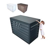 Copertura Per Aria Condizionata Esterna Alluminio,Copri Condizionatore Esterno Multifunzionale,Supporto Protettiva In Lega Di Alluminio Per Exteriores Radiador,Per Coprire Rifiuti ( Colore : Marrone ,