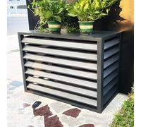 Copertura Per Aria Condizionata Esterna, Copri Del Condizionatore D'aria In Lega Di Alluminio, Protezione Degli Schermi Della Privacy Del Recinto Del Giardino(Gray,100x50x70cm)