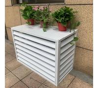 Copertura Per Aria Condizionata Esterna, Copri Del Condizionatore D'aria In Lega Di Alluminio, Protezione Degli Schermi Della Privacy Del Recinto Del Giardino(White,100x50x70cm)