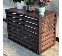 Copertura per Aria Condizionata Esterna,Copri Motore Condizionatore Esterno,Mobile Copri Condizionatore,Schermo per La Privacy Recinzione per Pattumiera,Copertura AC in Alluminio (Color : Brown, Siz