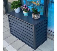 Copertura Per Aria Condizionata Esterna,Cover Copri Condizionatore Da Esterno,Copertura Per Pompa Di Calore,In Alluminio,Protezione Degli Schermi Della Privacy Del Recinto Del Giardino ( Color : Grau