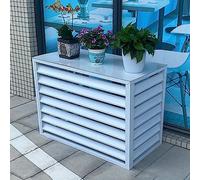 Copertura per Aria Condizionata Esterna,Cover Copri Condizionatore da Esterno,Copertura per Pompa di Calore,in Alluminio,Protezione degli Schermi della Privacy del Recinto del Giardino (Color : White