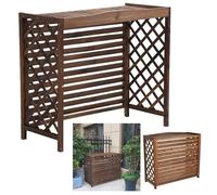 Copertura per aria condizionata in legno massello per esterni con recinzione per pompe di calore, copertura nascosta autoportante (dimensioni: 85 x 35 x 75 cm)